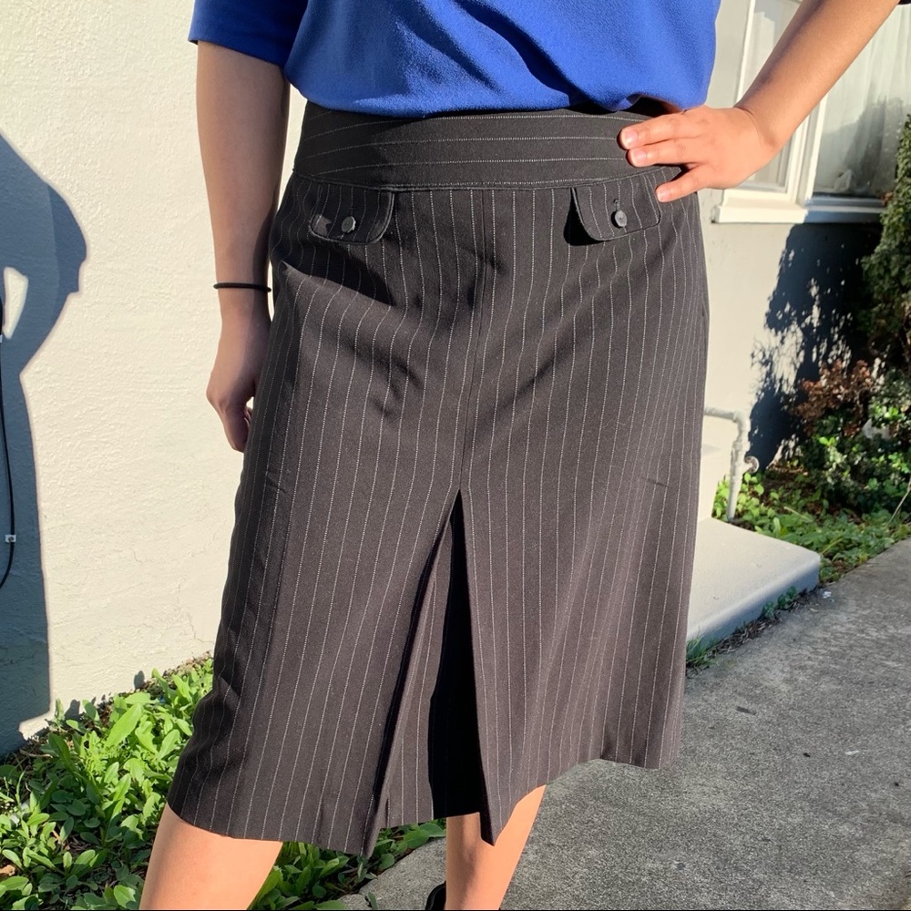 Ann Taylor Pinstripe A-Line Skirt